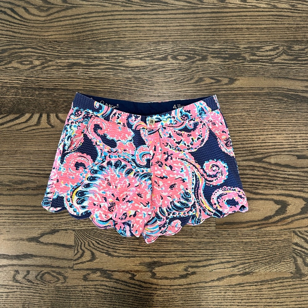 Lilly Pulitzer Pink and Blue Buttercup Shorts